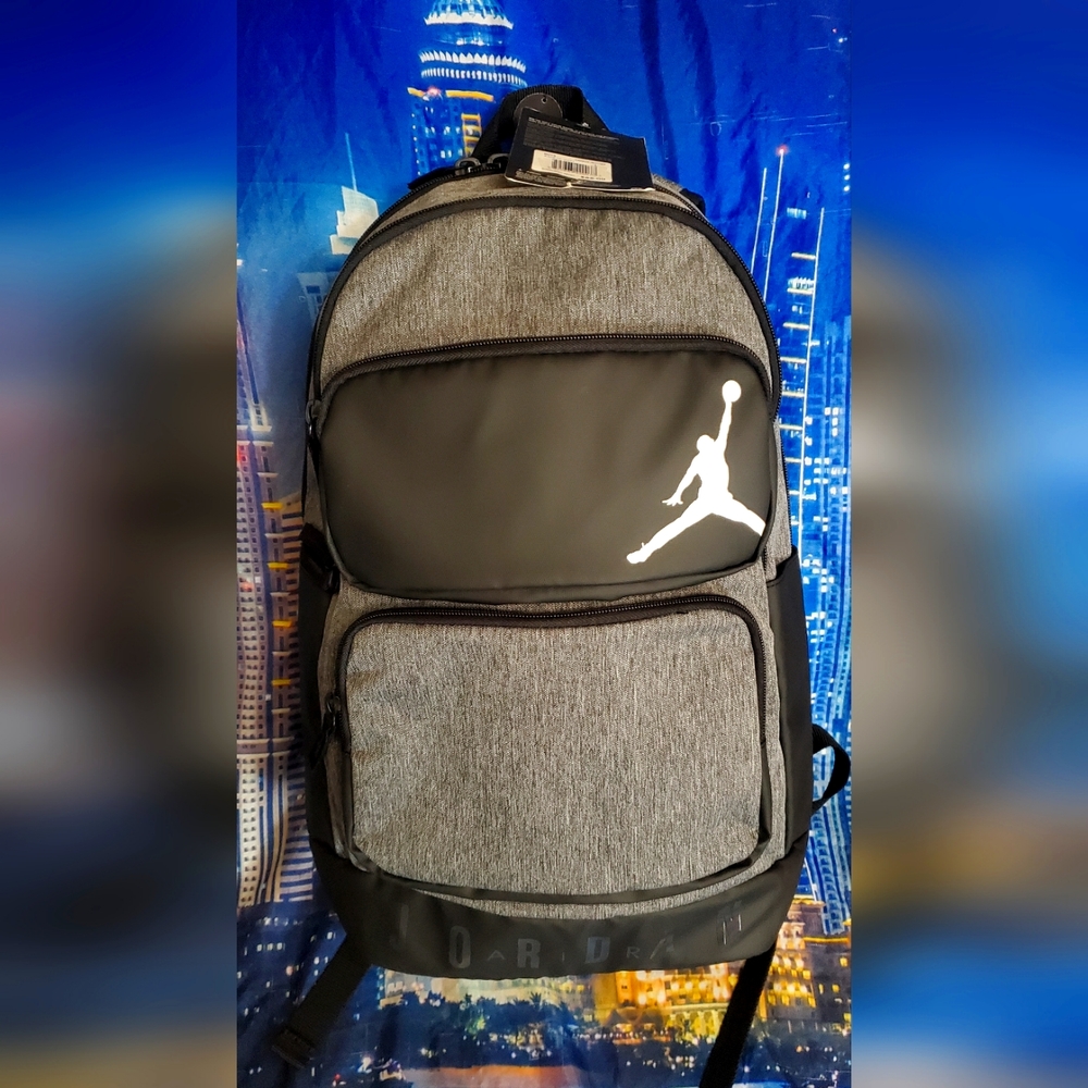 New Nike Air Jordan backpack Black/ Gray/ White Back to School!!!